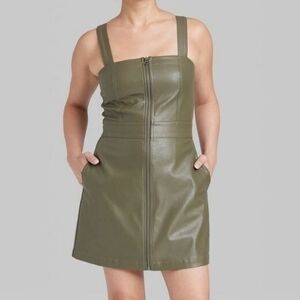 Wild Fable Faux Leather Mini Dress L
